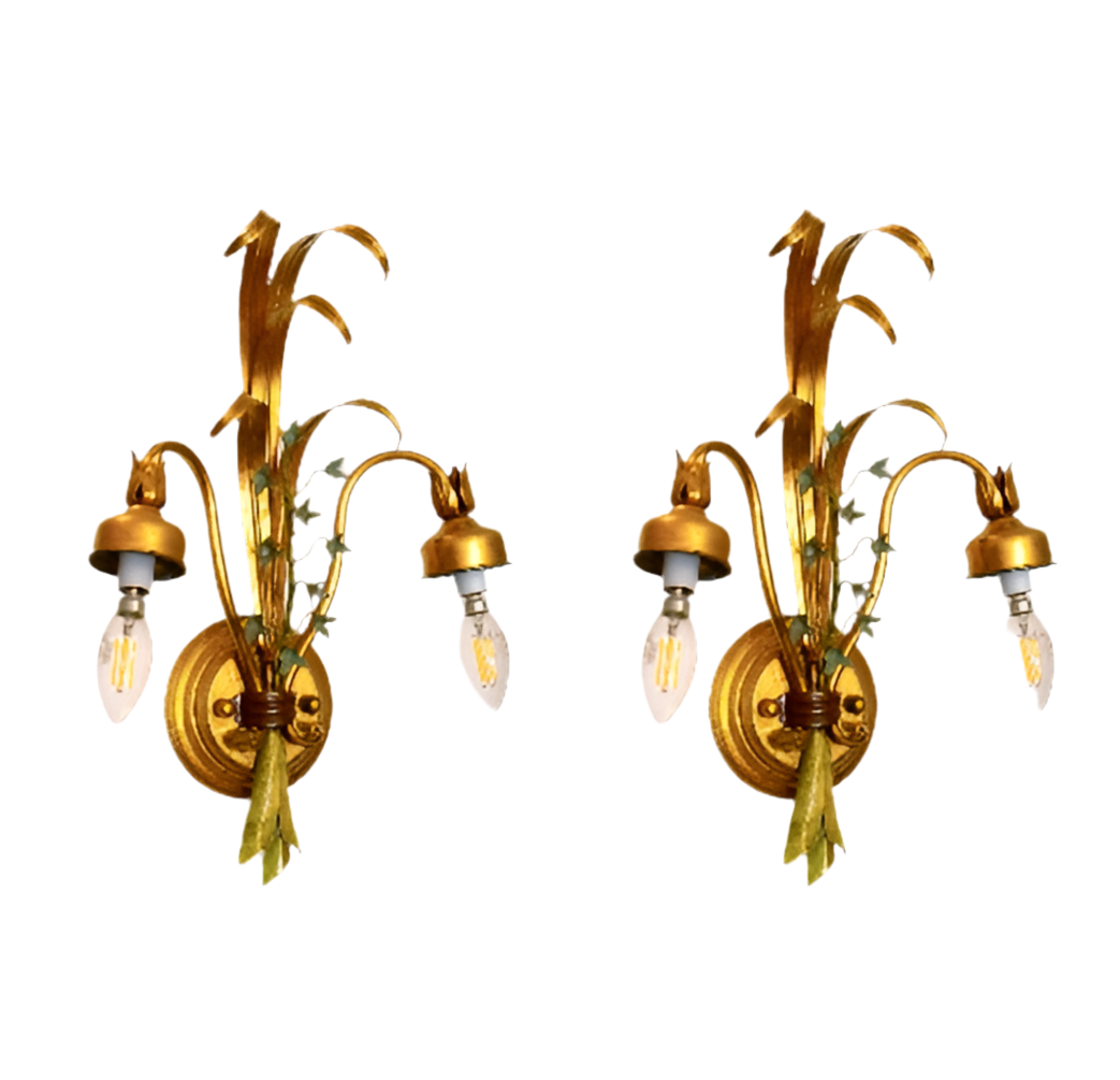 Toleware sconces