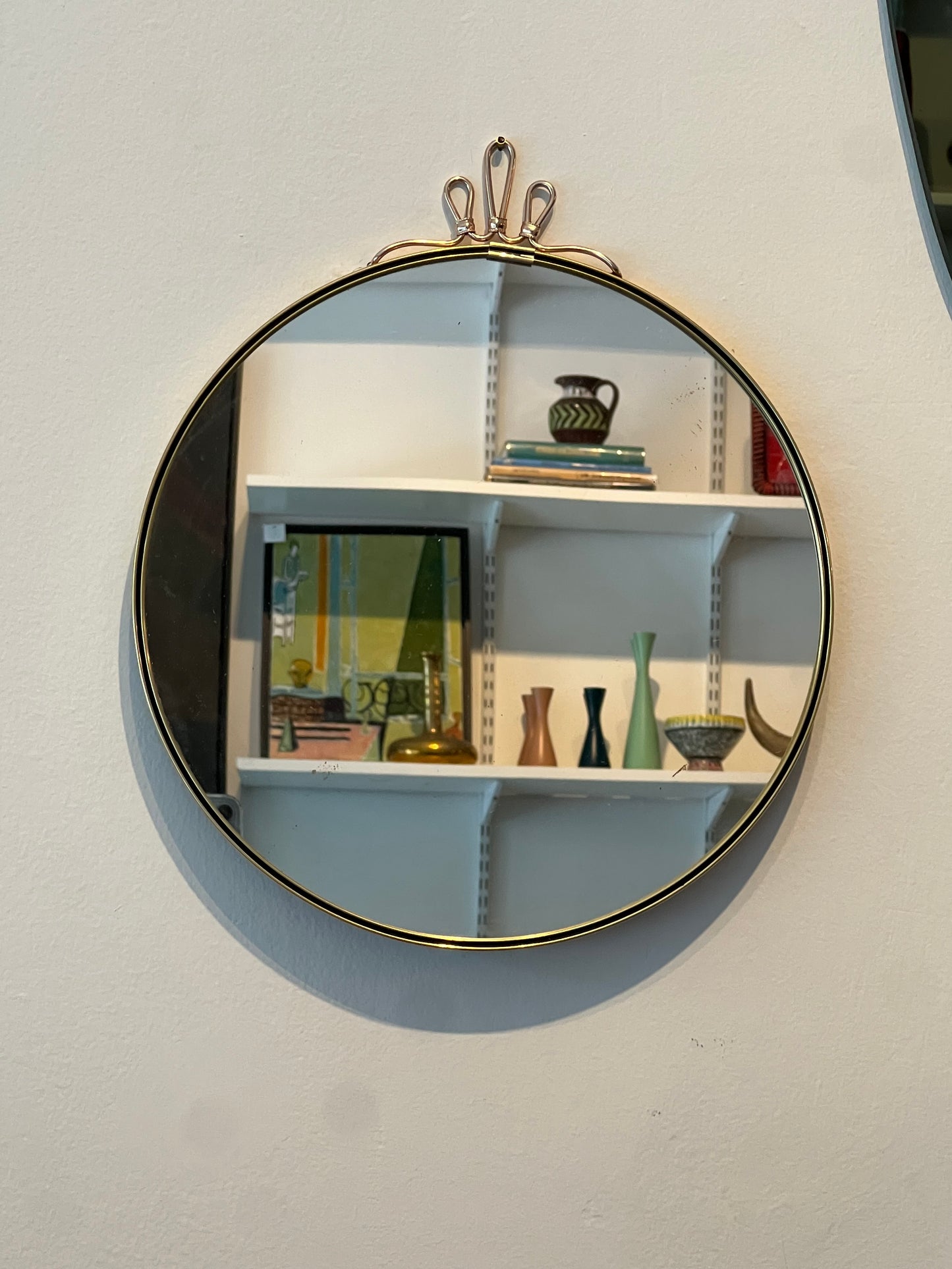 Vintage brass mirror