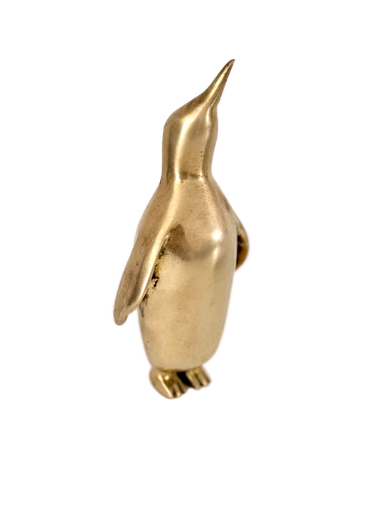 Mid Century solid brass penguin figurine