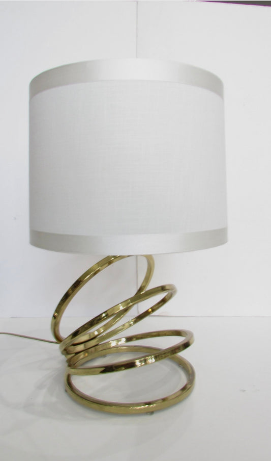 Vintage brass circles table lamp