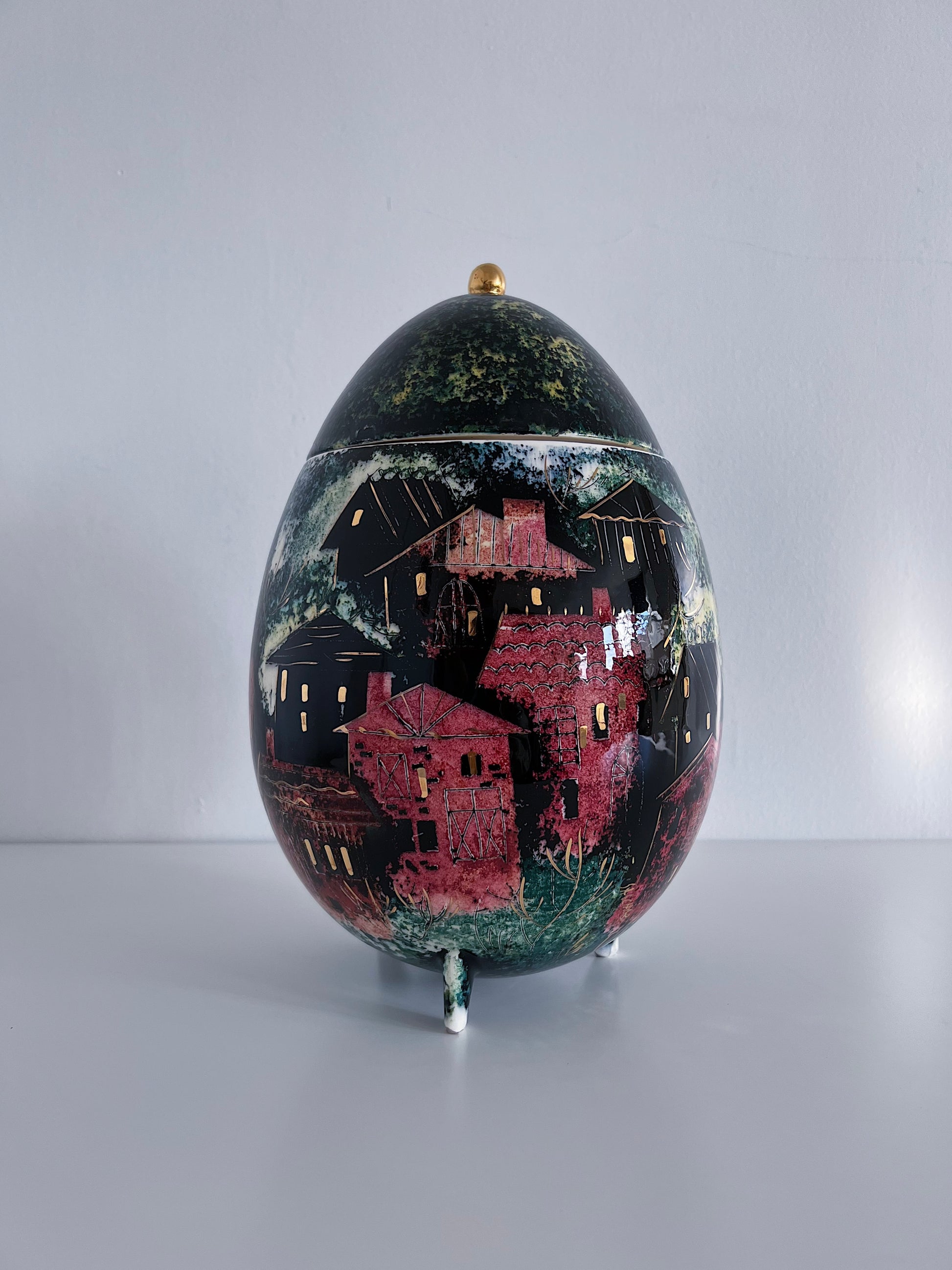 Sascha Brastoff California Mid Century Modern Pottery Egg Shaped